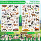 Linaye 24 Sheets Farm Stickers For Kids, 1270 Pcs Farm Animal Stickers For Scrapbooking,Water Bottles,Envelopes,Laptop, Cow Hors