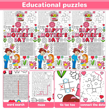 Qyeahkj Giant Paper Coloring Tablecloth For Kids Large Mothers Day Coloring Poster Table Cover Table Cloths For Classroom Birthd