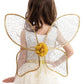 Little Adventures Shimmer Wings Costume Dress Up - Machine Washable Girl Pretend Play and Party Outfit (Gold)