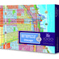 GeoToys Metropuzzle  Chicago Jigsaw Puzzles 1000 Pieces  Detailed City Map Geography Puzzle  Challenging mature-themed Puzzle  Fun Puzzles for mature-themeds  Family Puzzles  US City Map Poster Included