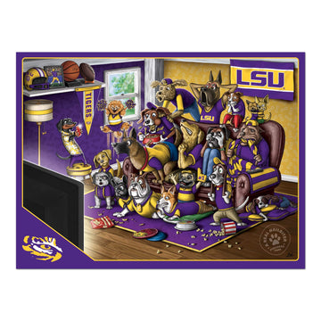 Youthefan Ncaa Lsu Tigers Purebred Fans 500Pc Puzzle - A Real Nailbiter