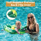 Sloosh Inflatable Baby Pool Float with Sun Canopy, Sea Turtle Design, Large, Green, PVC, Model 40597-L, for Ages 12-36 Months