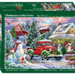 Crown Point Graphics Christmas At The Farm 1000 Piece Jigsaw Puzzle, Soft Touch Design, Made In Usa