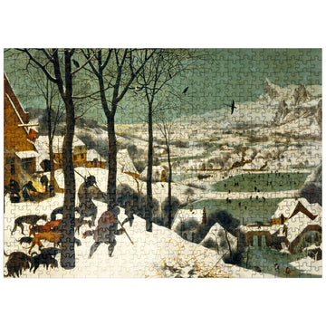 MyPuzzle Hunters in The Snow 1565 by Pieter Bruegel The Elder - Premium 500 Piece Jigsaw Puzzle for Adults