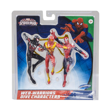 SwimWays Spider-Man Dive Characters - Pack of 3, Iron Material, Model 27144, Colorful Pool Toys for Kids