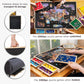 Tektalk Foldable Puzzle Board with Cover, 2000 Piece Capacity, Gray, MDF & Pine, Model WGPTB038, Includes 8 Sorting Trays