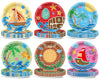 48Pcs 7 Inch Ocean Party Supplies Hawaiian Theme Party Paper Plates Cartoon Dessert Plates Under the Sea Disposable Tableware fo