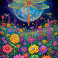 Cross & Glory 1000 Piece Jigsaw Puzzle - Lunar Symphony Dragonfly, 20x27 Inches, Durable Cardboard, Vibrant Nighttime Artwork