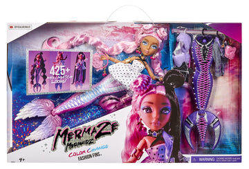 Mermaze Mermaidz™ Morra™ Customizable Fashion Doll With Mix & Match Tails, Color Change Fin And Makeup, Surprise Hair Color