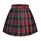 Beautifulfashionlife Girl'S Knee Length Pleated Flared Skirts School Costumes (Xs,Black Mixed Rose Red)