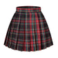 Beautifulfashionlife Womens 80S Costume Fancy Outfit School Stripes Skirts (L,Black Mixed Rose Red)