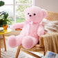 Yunnasi Big Teddy Bear Stuffed Animal 35 Inches Giant Stuffed Bear Gift For Girlfriend Children On Birthday, Pink