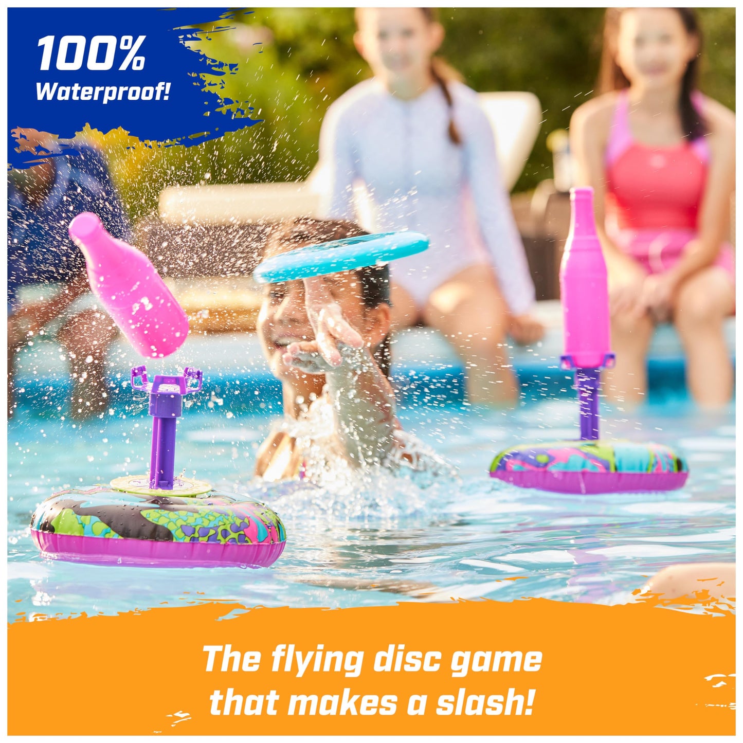 SwimWays Hydro Bottle Splash - Pool Toy for Kids & Adults, Plastic, 1 Size, Throwing Disc Game, Model 6068637