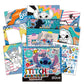 Fashion Angels Disney Stitch Color & Collage Design Set - 15 Colorable Lilo and Stitch Posters - Add Your Own Designs with 7 Inc