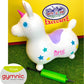 Matty's Toy Stop Gymnic Rody Magical Unicorn Bounce & Ride, Large Inflatable, Vinyl, Multi-Color with Pump Included
