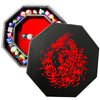 Fantasydice- RED - Fire Dragon - Dice Tray - 8'' Octagon with Lid and Dice Staging Area- Holds 5 Sets of Dice(7 / Standard) for