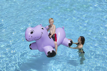 Poolmaster Giant Inflatable Pool Float Happy Hippo Rider Large