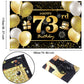 IMISI 73rd Birthday Banner - Black Polyester Decorations for Men's Party