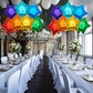 18 Inch Star Foil Balloons, 50Pcs Multi Mylar Helium Balloons Rainbow Balloons For Party Decoration