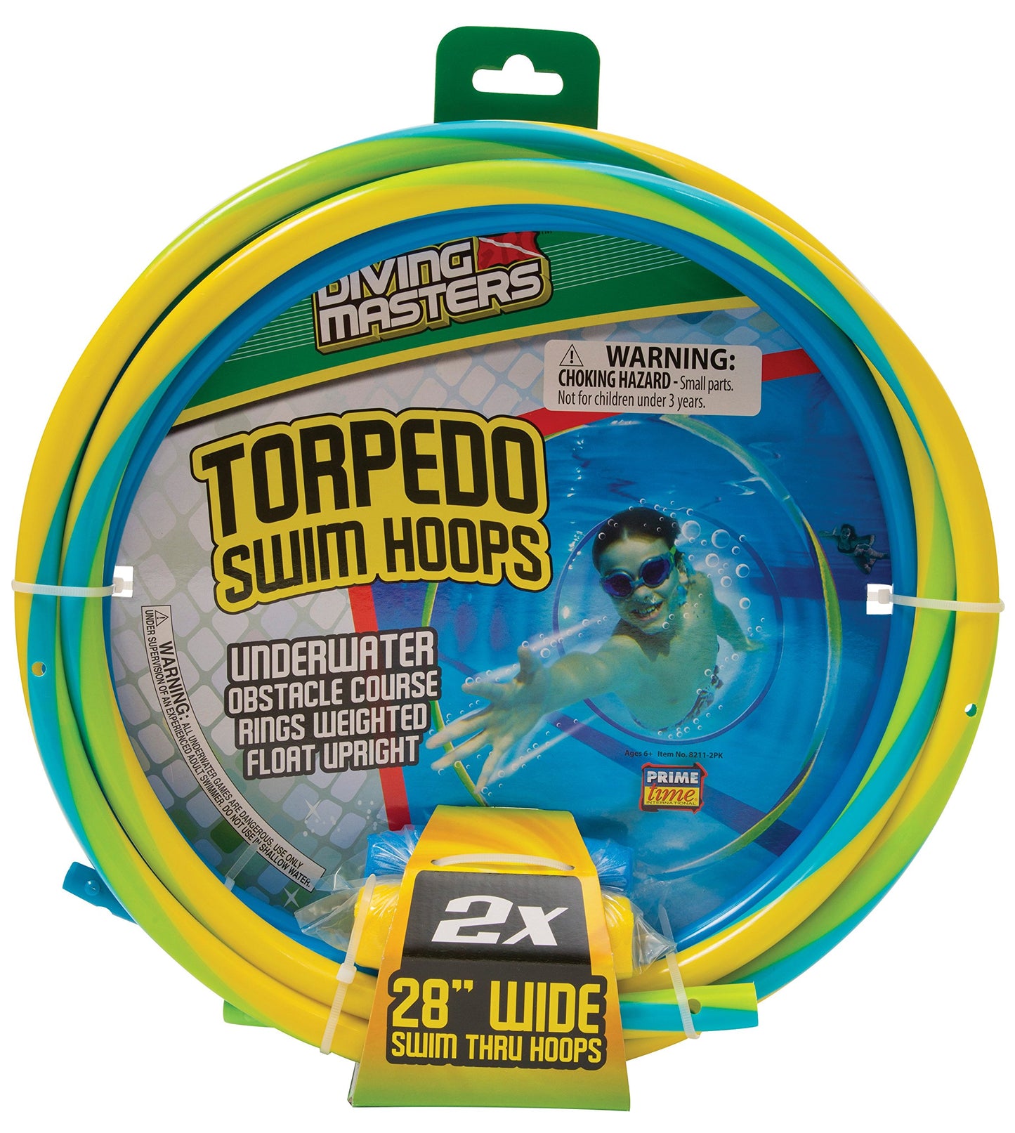 Prime Time Toys Diving Masters Torpedo Swim Hoops Set, 2-Pack