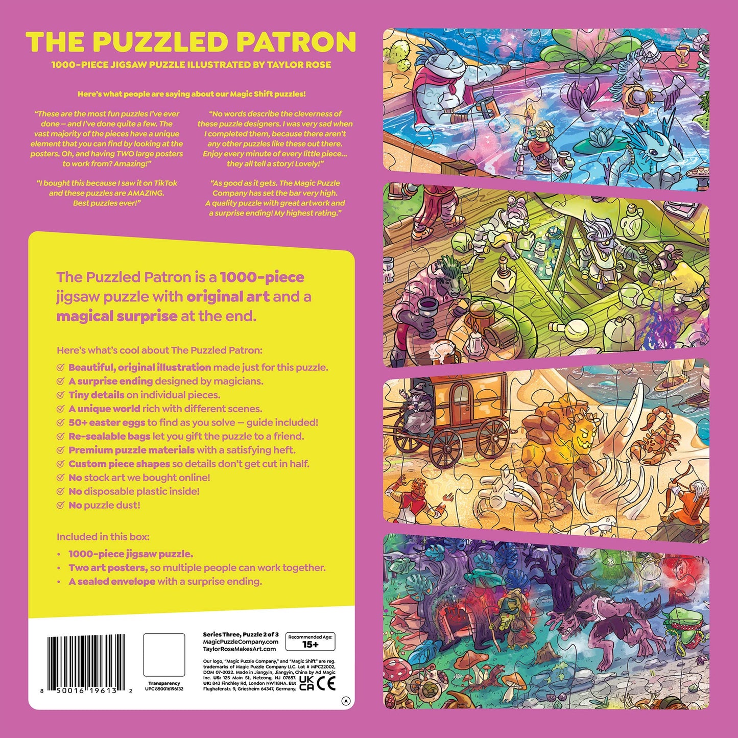Magic Puzzle Company 1000-Piece Jigsaw Puzzle - The Puzzled Patron - Series Three - Paper Material
