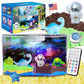 Carolart 3 In 1 Light Up Dinosaur Terrarium Kit,Space, Christmas Kit,Led Night Light Up & Remote Boy Birthday Gifts Arts & Craft