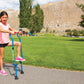 Geospace Adjustable Steel Wee Balance Stilts for Kids, Blue, Large, Model 11115, Up to 120 lbs, Indoor/Outdoor Play and Exercise