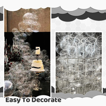 170 Pieces Clear Balloons Different Sizes 5 10 12 18 Inch Clear Balloon Arch Clear Round Balloons Clear Balloon Arch For Birthda