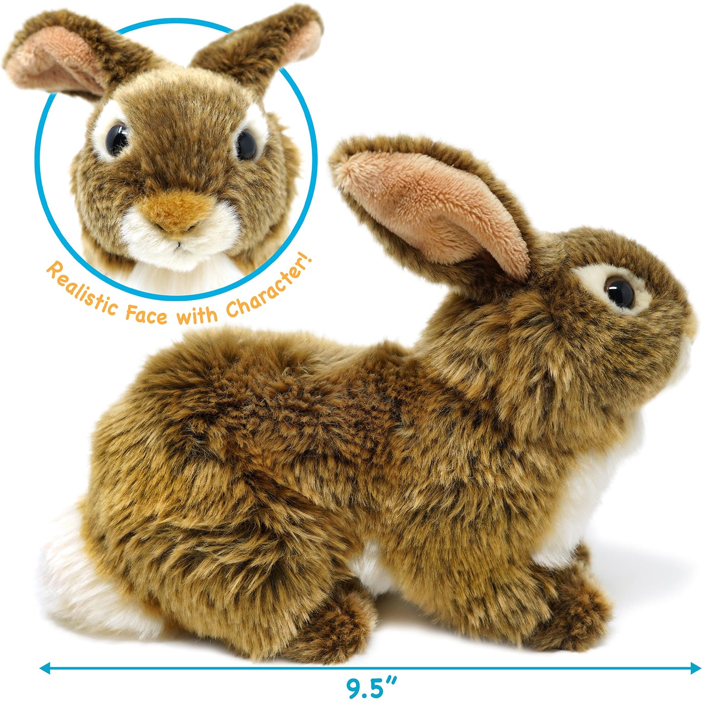 Tigerhart Brigid The Brown Rabbit - 10 Inch Stuffed Animal Plush Bunny