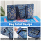 Kyerlish American Mahjong Tile Set with Blue Printed Carrying Bag  166 enhanced Tiles  4 All-in-One Color Racks/Pushers  Mah Jongg Sets  Mahjong Game Set for Travel  Christmas  Birthday Gifts