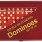 Red And White Double 6 Standard Domino Set With Matching Vinyl Case