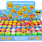 Tiny Mills 50 Pcs Emoji Assorted Stamps for Kids Self-Ink Stamps (50 Different Designs) for Emoji Birthday Party Favors,Goodie B