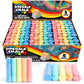 JOYIN 150 Pcs Sidewalk Chalk Set in 30 Packs, 5 Colors, Giant Box Non-Toxic Jumbo Washable Chalk for Outdoor Art Play, Painting 