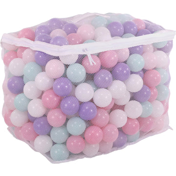 Balancefrom 2.3-Inch Phthalate Free Bpa Free Non-Toxic Crush Proof Play Balls Pit Balls- 5 Bright Colors In Reusable And Durable Storage Mesh Bag With Zipper, 800-Count