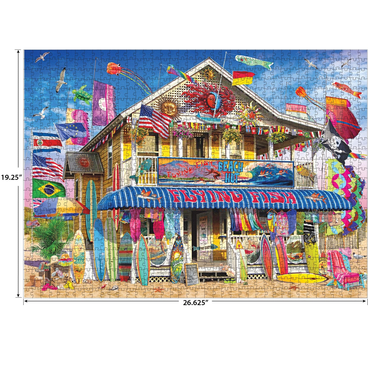 RoseArt - Kodak enhanced - Surf Shack - 1000 Piece Jigsaw Puzzle for mature-themeds