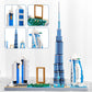 DOLBLOCK Dubai Skyline Micro Mini Blocks Set - 2545 Pieces, Plastic Model Kit for Adults and Kids, Model 8002
