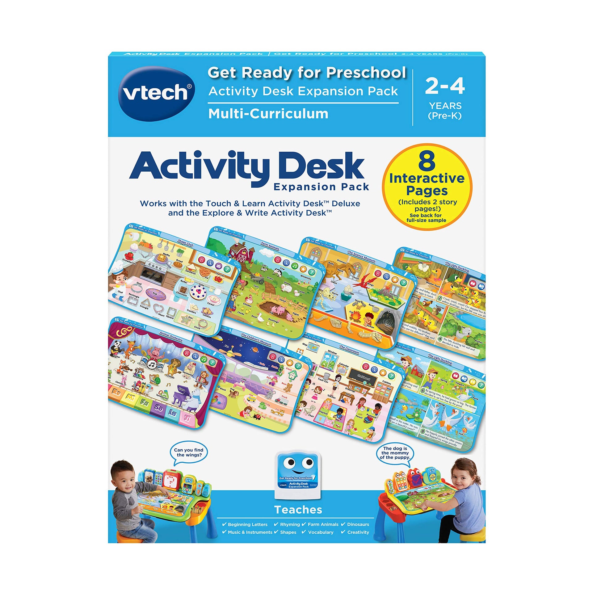 VTech Touch and Learn Activity Desk Deluxe Expansion Pack - Get Ready for Preschool -Like New