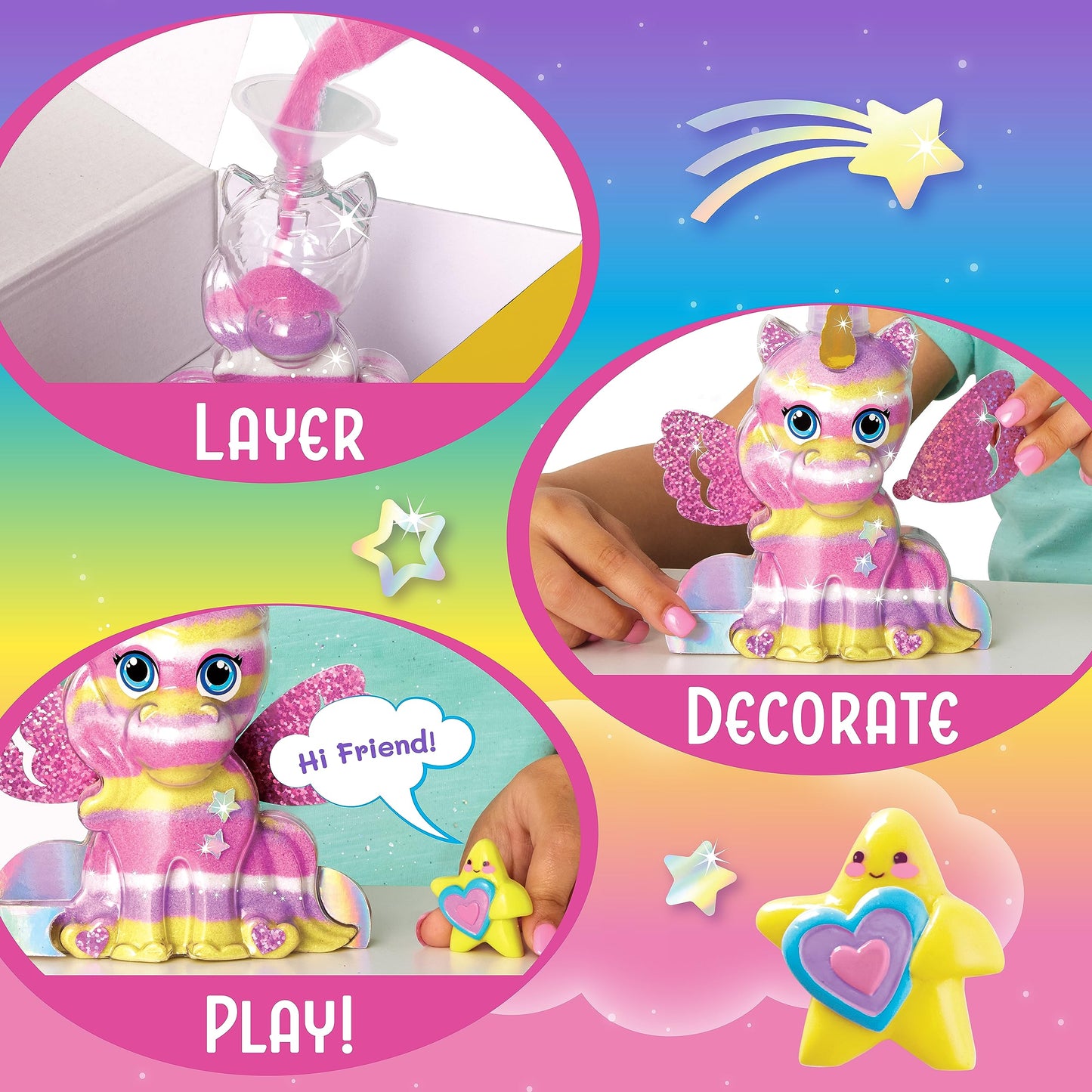 Creativity for Kids Sand Art Kit - Unicorn DIY Art Kit, 1.85x1.97x1.1 inches, Plastic, Model 6394000, Perfect Unicorn Gifts for Girls