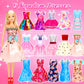 93 Pcs Doll Clothes And Accessories With Doll, Wedding Gown Dresses, Tops And Pants, Fashion Dresses, Swimming Suits, Shoe, Hangers,Doll Dress Up Toys For Girls In Gifts Package