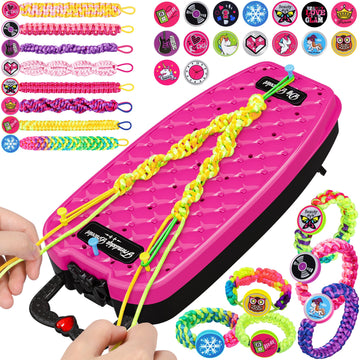 Dpai Friendship Bracelet Making Kit For Girls,Diy Arts And Crafts Toys,Jewelry String Maker Kit,The Best Birthday Gifts Ideas For Girls 6 7 8 9 10 11 12+ Years Old(Rose And Black
