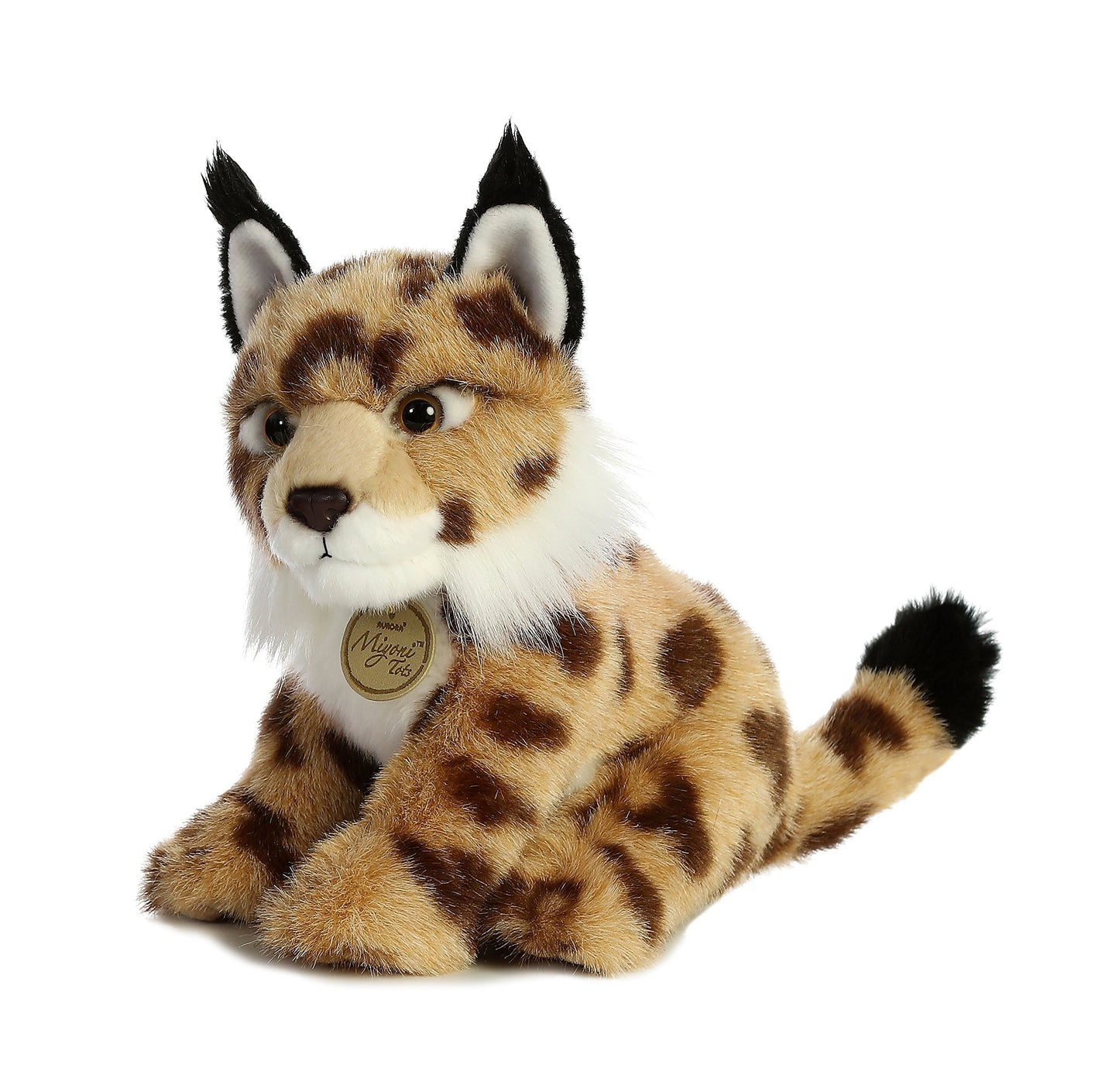 Aurora® Adorable Miyoni® Tots Lynx Stuffed Animal - Lifelike Detail - Cherished Companionship - Brown 10 Inches