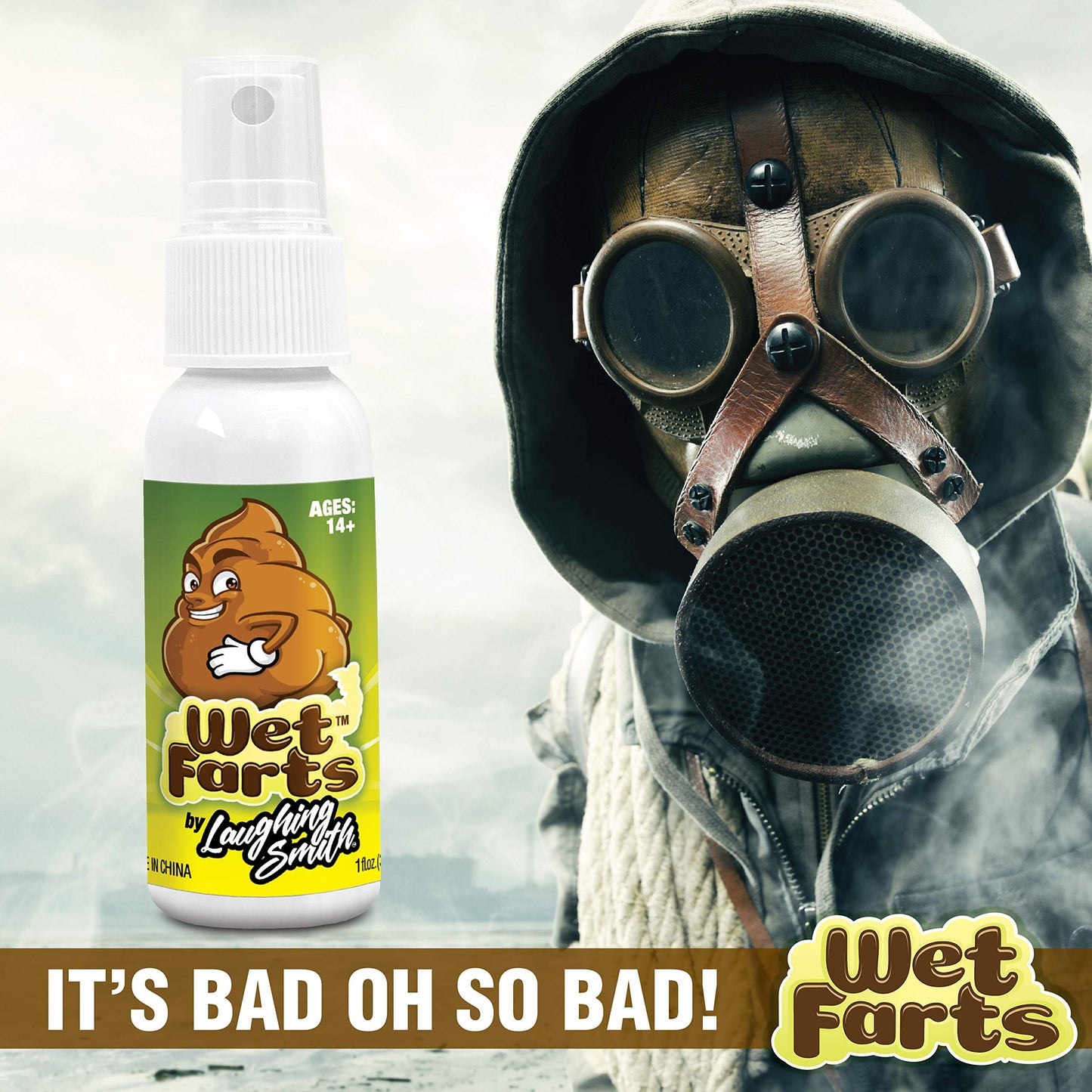 Laughing Smith Wet Farts Potent Stink Spray - Extra Strong Non-Toxic Prank - Model LS-WF - Hilarious Gag Gift for All Ages