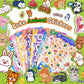 Tageenla Scented Stickers for Kids - 48 Sheets Scratch & Sniff, Colorful Animal Emotions, 12 Scents, Classroom & Birthday Rewards