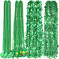 Batiyeer 48 Pcs St. Patrick's Day Shamrock Necklace Bulk 12 Pcs Shamrock Pendant 12 Pcs Irish Hat Bead 12 Pcs Clover Letter 12 P