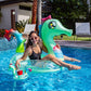 PoolCandy Inflatable Animal Pool Tubes & Swim Rings (Seahorse 48'' inch Glitter Animal Pool Tube Swim Ring)