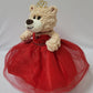 KINNEX COLLECTIONS SINCE 1997 12'' Quince Anos Last Doll Teddy Bear with Dress (Centerpiece) ~ ARC09832-14 (Red)