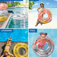 4-Pack Kids Inflatable Pool Floats - Sparkly Confetti-Filled Glitter Pool Float Rings, Cute Pool Floats In Pearl, Silver, Rose Gold, And Gold; Floating Tube Swim Rings For Pool, Beach, Lake - 23 Inch