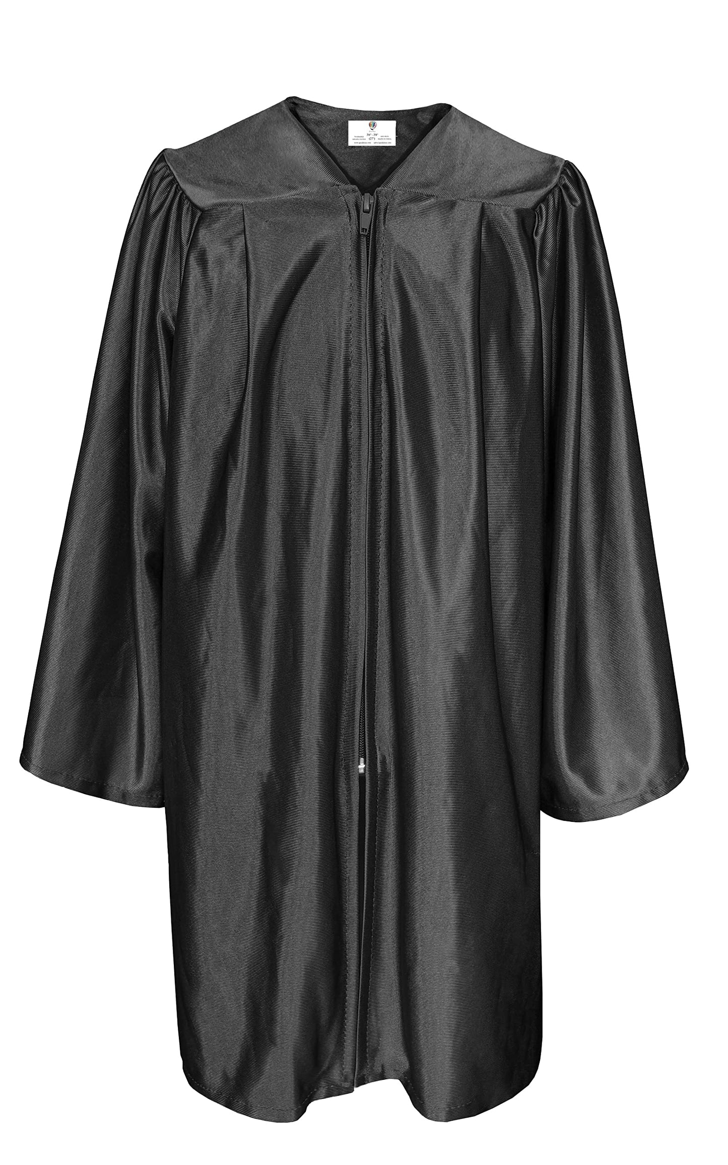 Gradplaza Shiny Choir Robe Kindergarten Preschool Graduation Gown Shiny Graduation Gown For Kids Black Size 33