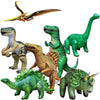 Jet Creations 7-PK Inflatable Dinosaurs, T-Rex(37), Brachiosaurus(28), Triceratops(20), Stegosaurus(20), Raptor(30), Pteranodon(