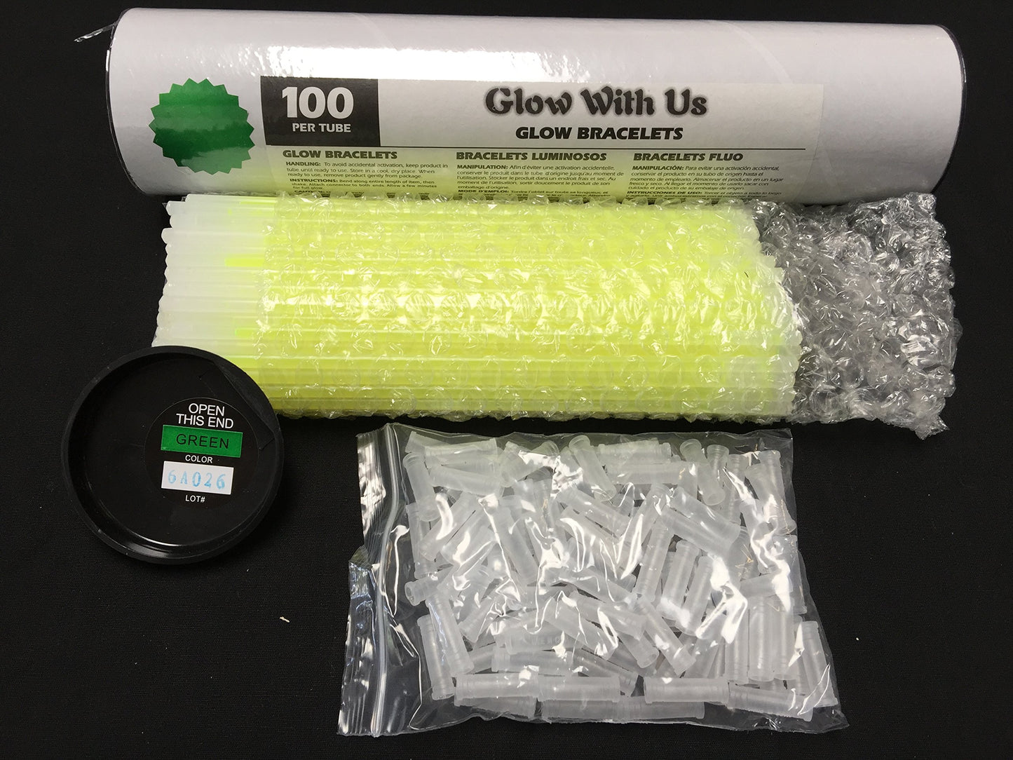 Glow Sticks Bulk Wholesale Bracelets, 1000 8    Green Glow Stick Glow Bracelets, Bright Color, Glow 8-12 Hrs, Glow Party Favors